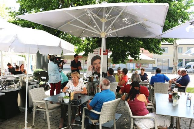 Blick in den Gastgarten