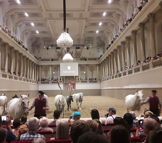 Blick vom Kaminzimmer in den Saal