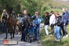 Menschen mit Lamas