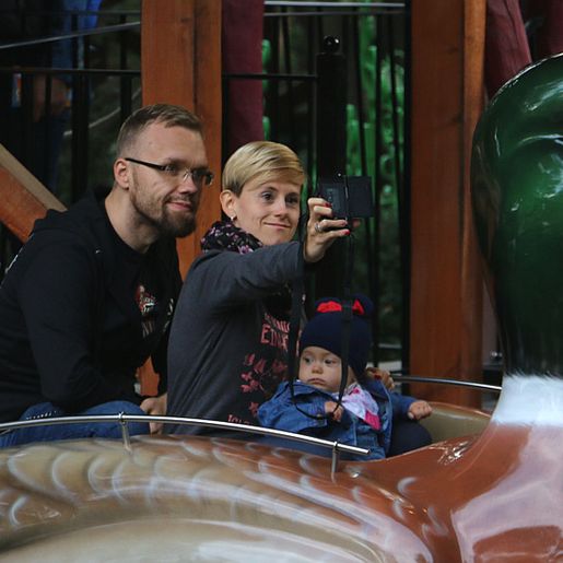 Familie in Entenbahn