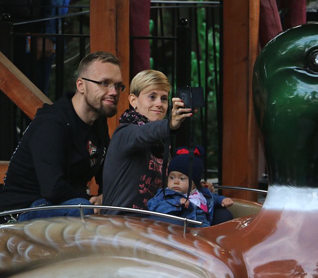 Familie in Entenbahn