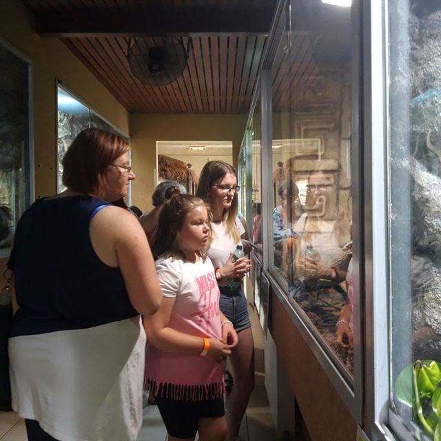 Menschen vor Terrarium