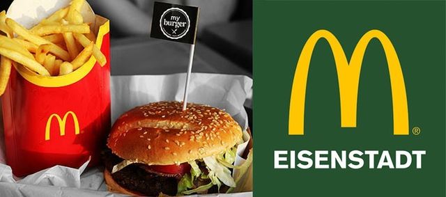 Pommes und Burger und Logo